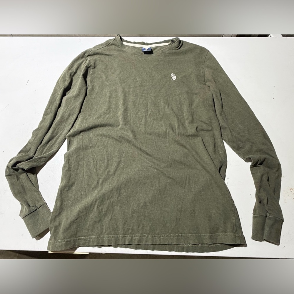 U.S. Polo Assn. Men's Forest Green Long Sleeve Tee - Picture 1 of 6